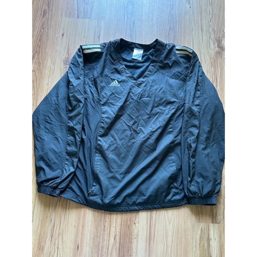 Adidas ClimaLite‎ Pullover Windbreaker Jacket Black Mens Medium